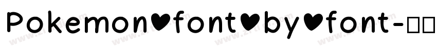 Pokemon font by font字体转换
